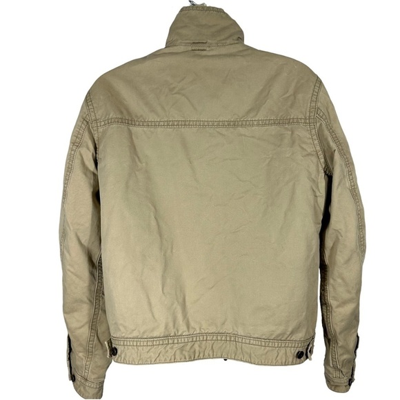 ABERCROMBIE & FITCH Men’s Distressed Vintage Tweed Jacket Medium Military Field - Picture 2 of 14